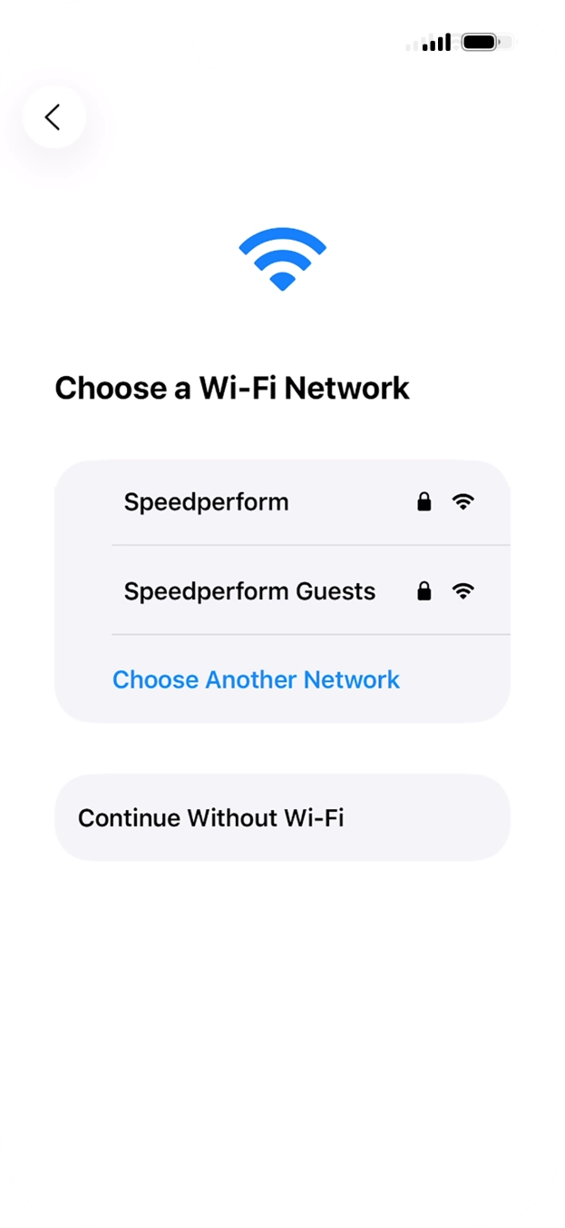 Press the required WiFi network.