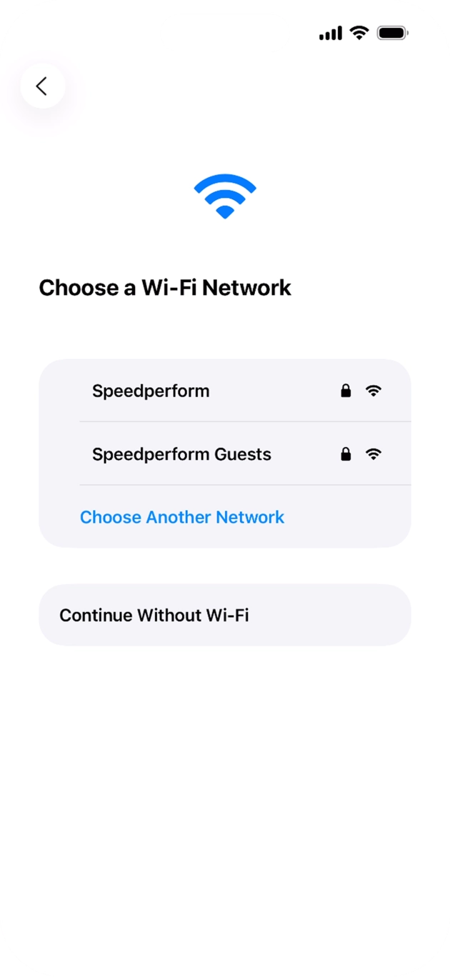 Press the required WiFi network.