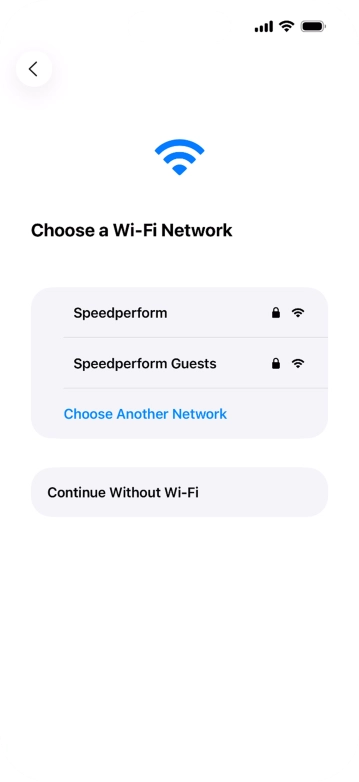 Press the required WiFi network. Press the required WiFi network.