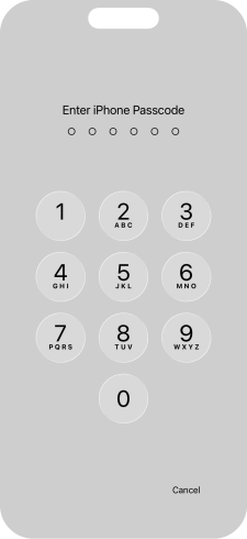 Use the lock code you created.