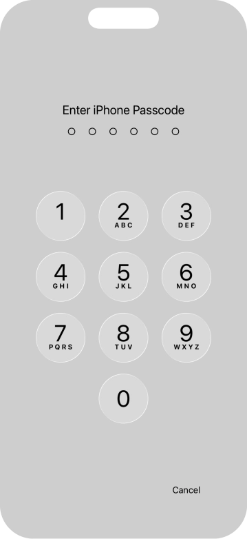 Use the lock code you created.
