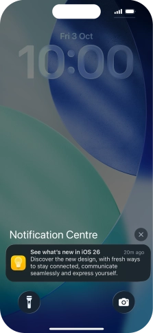 Press the required notification and follow the instructions on the screen to use the selected function.