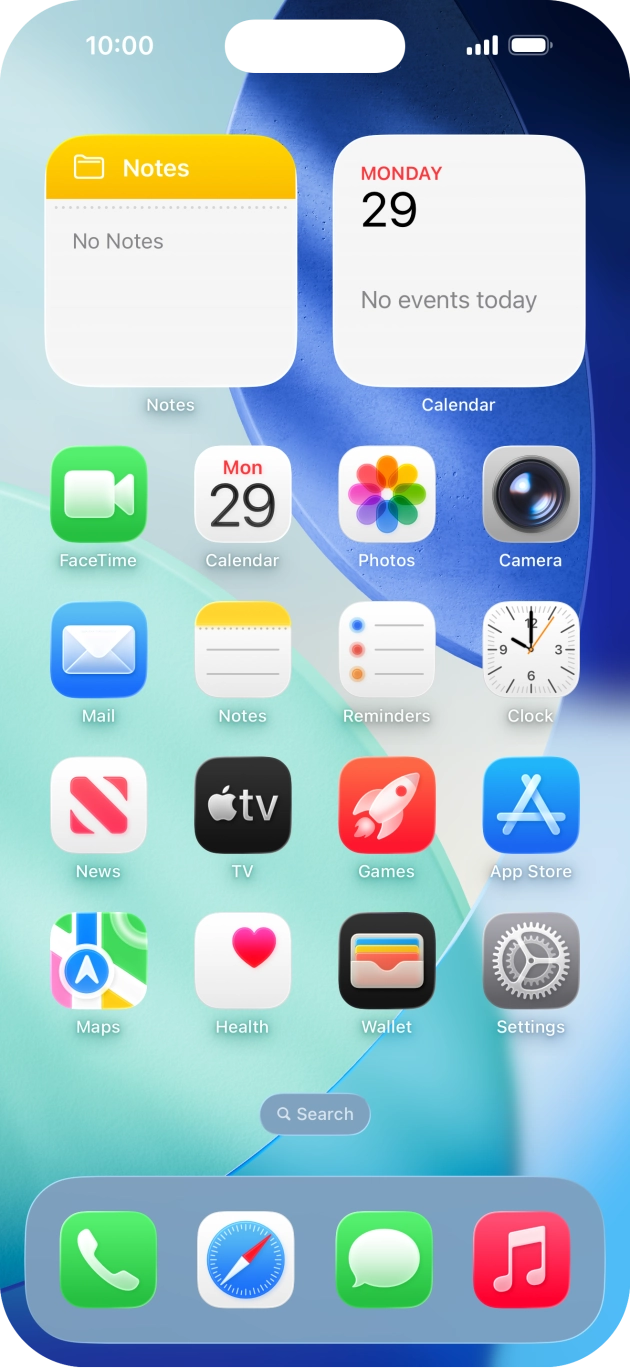 Press the music player icon. Press the music player icon.