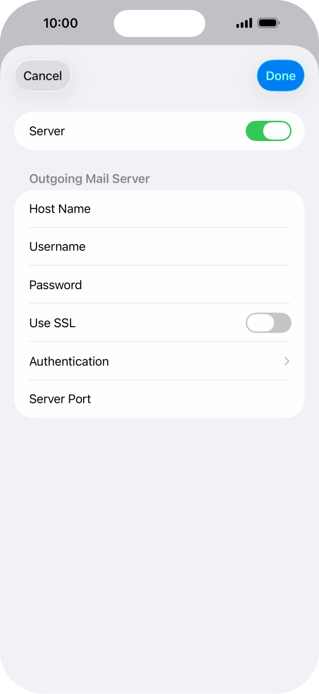 Press the indicator next to 'Use SSL' to turn on the function. Press the indicator next to 'Use SSL' to turn on the function.