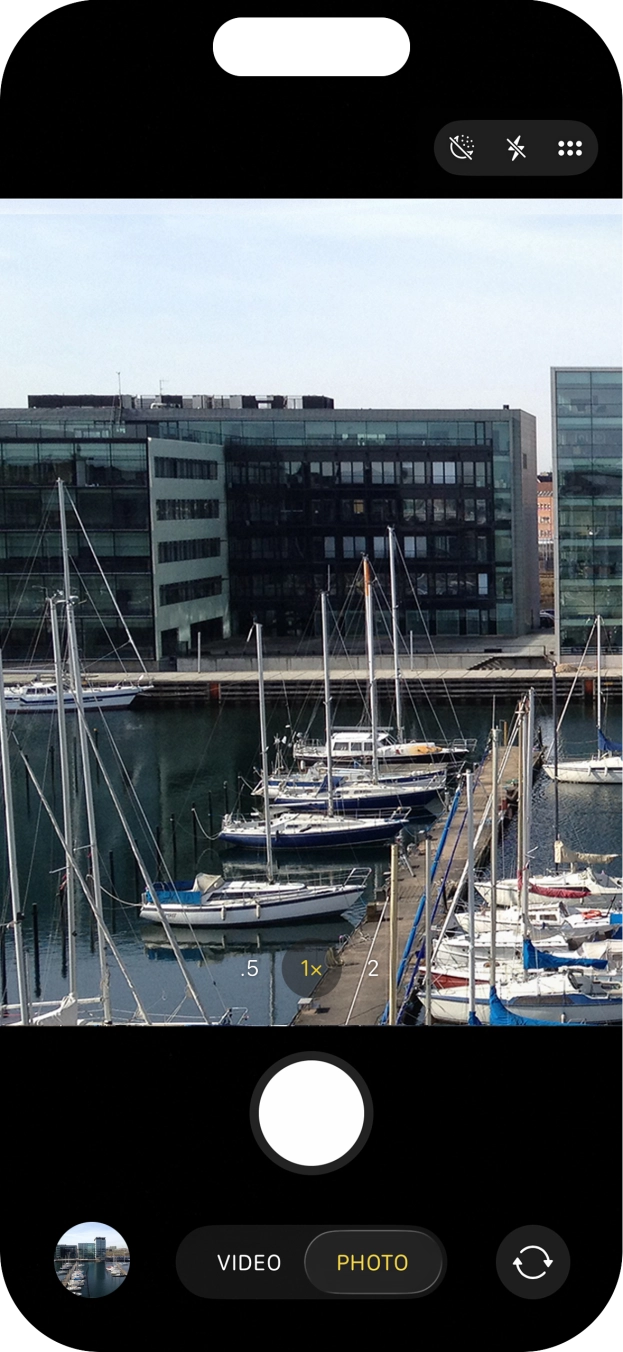 Slide your finger right or left on the screen to select the required camera mode. Slide your finger right or left on the screen to select the required camera mode.