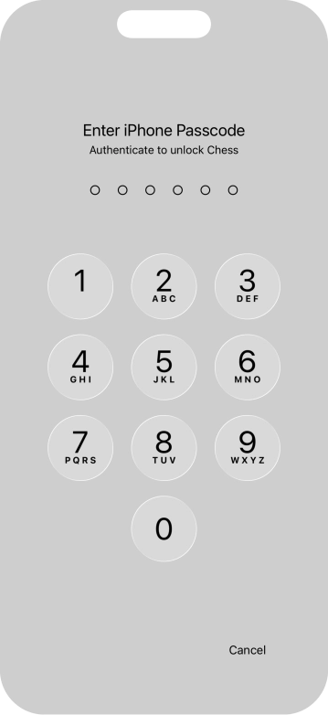 Use the lock code you created. The app is now no longer locked.