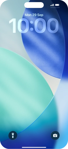 Press and hold anywhere on the lock screen.
