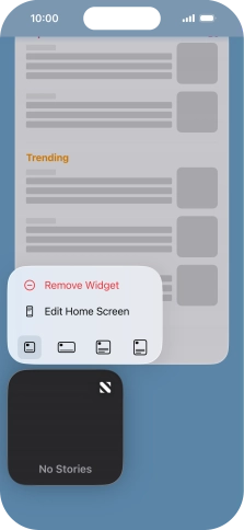 Press Remove Widget.