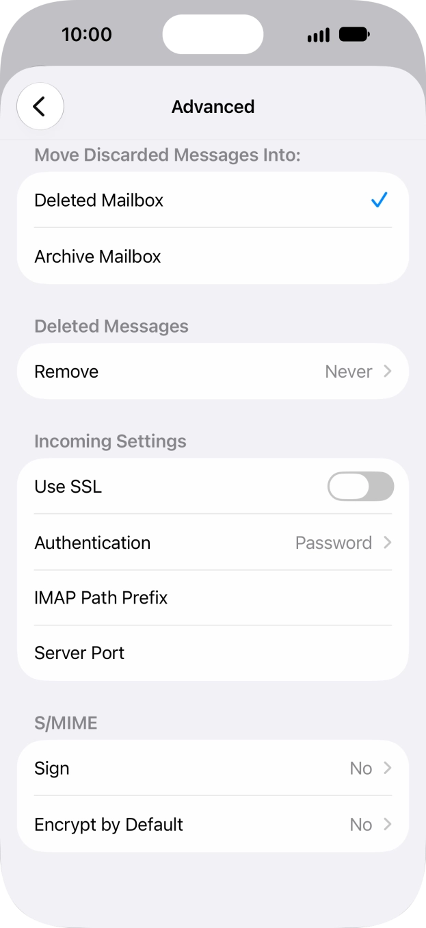 Press the indicator next to 'Use SSL' to turn on the function. Press the indicator next to 'Use SSL' to turn on the function.