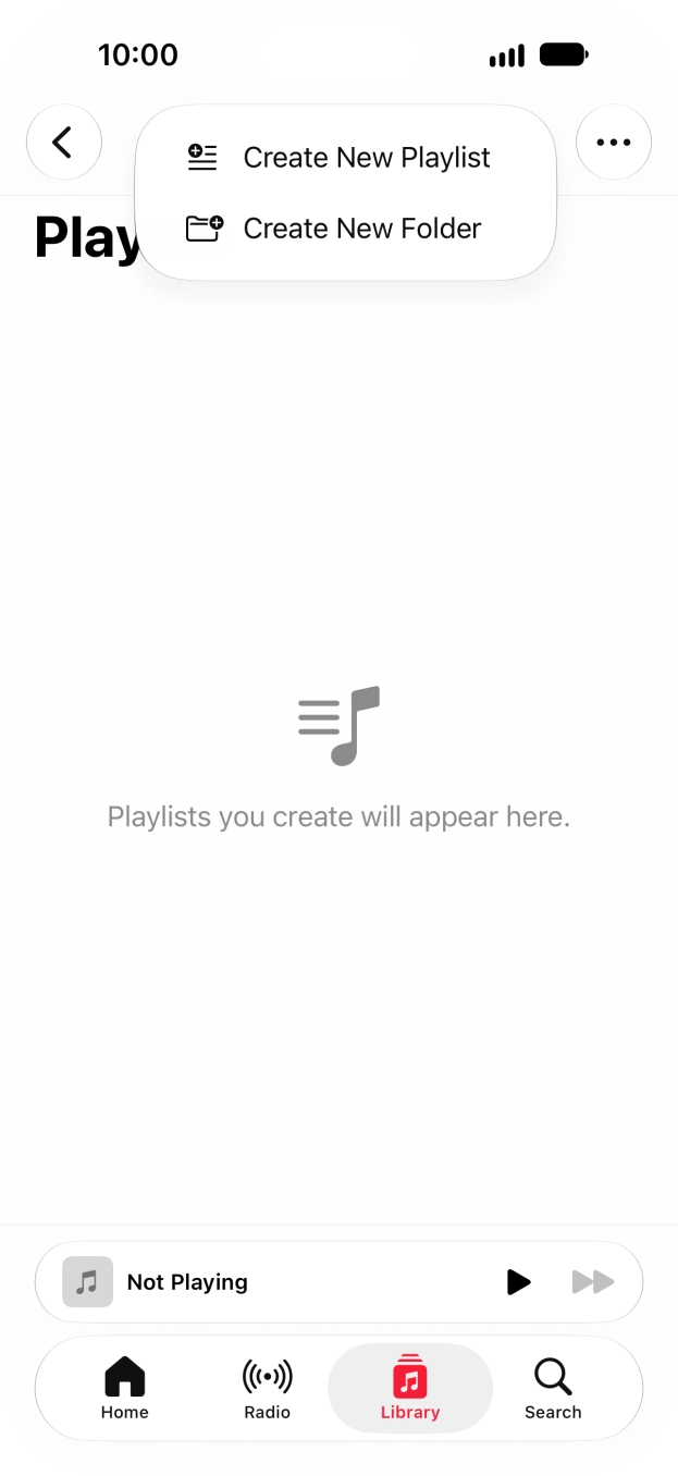 Press Create New Playlist. Press Create New Playlist.