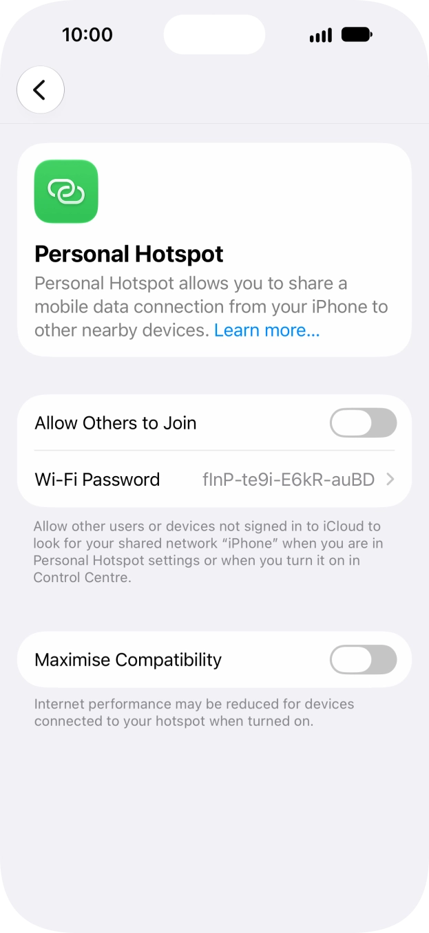 Press Wi-Fi Password and key in the required password. Press Wi-Fi Password and key in the required password.