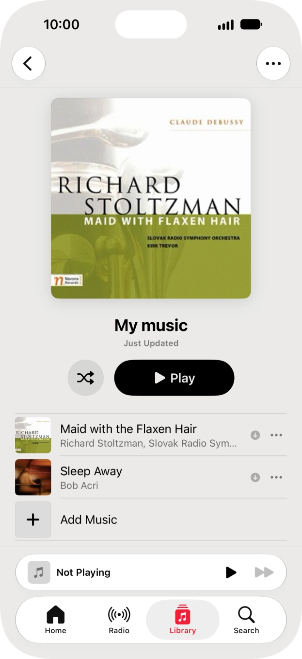 Go to the required category or playlist and press the required audio file. Go to the required category or playlist and press the required audio file.