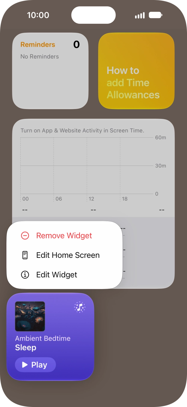 Press Remove Widget. Press Remove Widget.