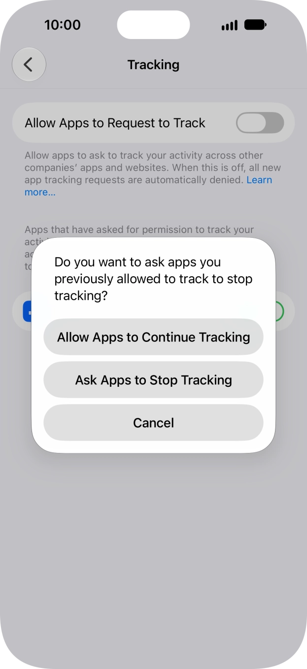 If you turn off the function, press the required setting.
