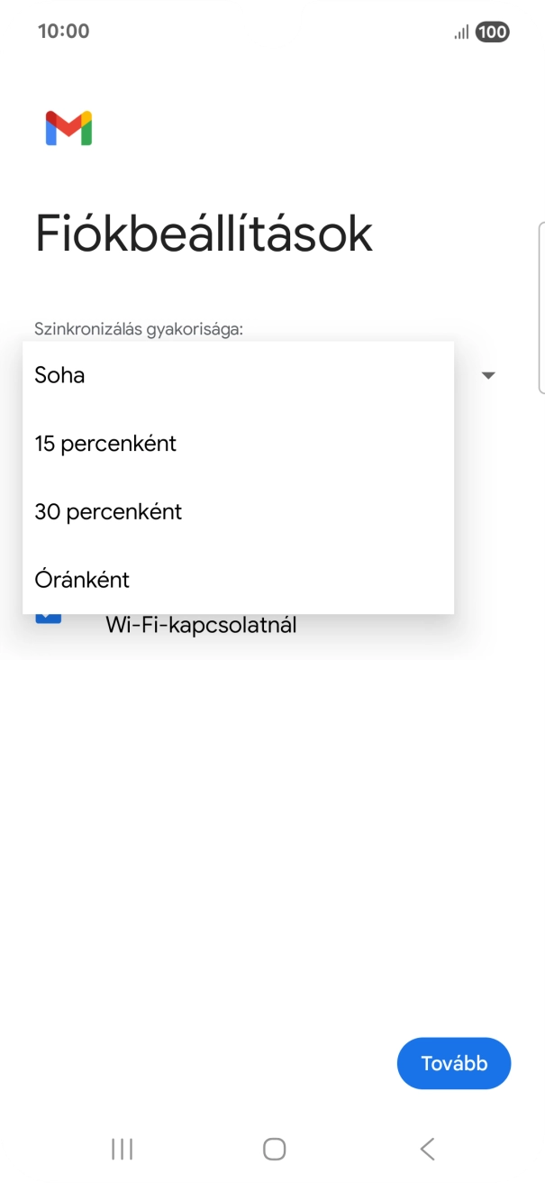 Válaszd ki a kívánt beállítást.