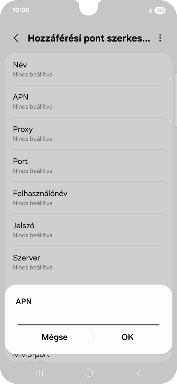 Amennyiben előfizetésed van, írd be azt, hogy internet, és válaszd az OK lehetőséget.