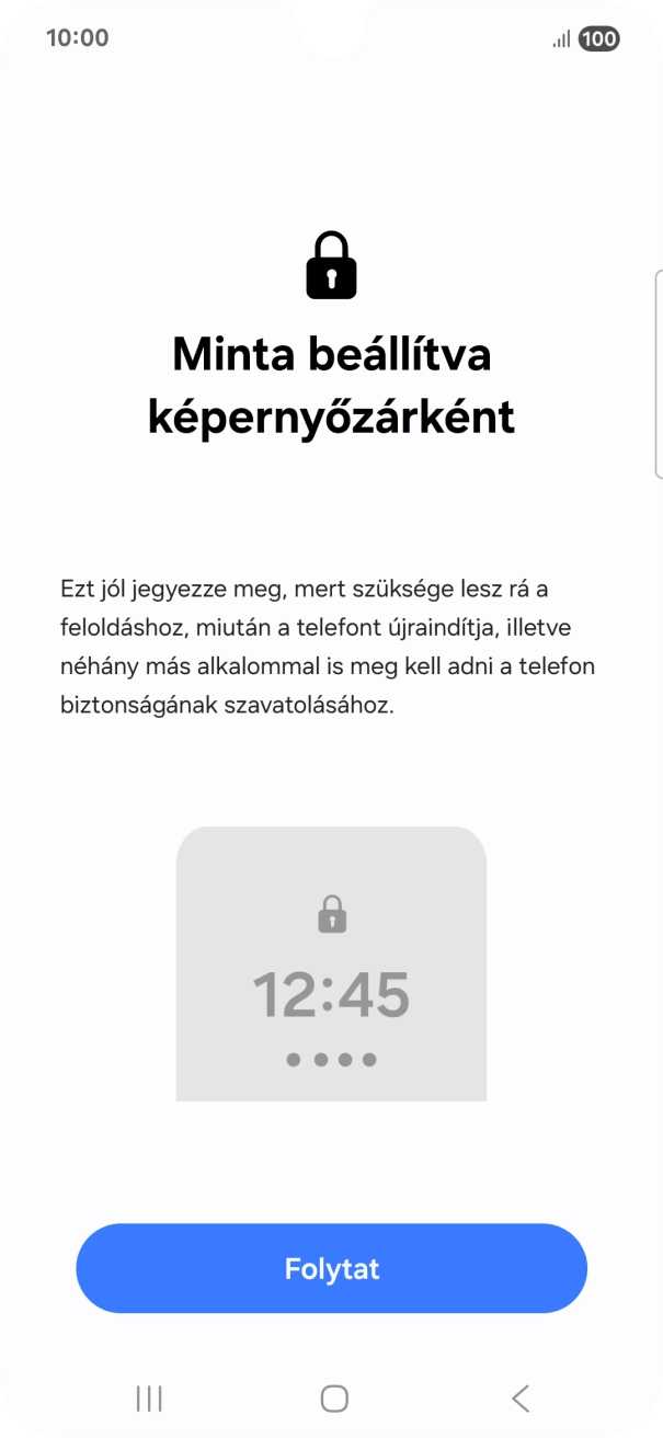Válaszd a Folytat lehetőséget.