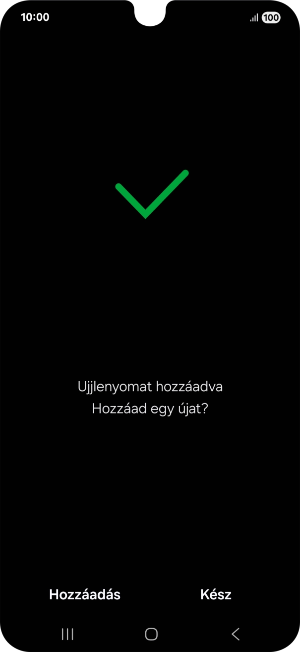 Válaszd a Kész lehetőséget.