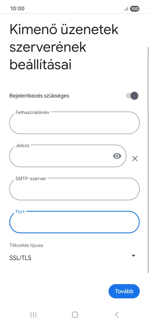 Válaszd a Tovább lehetőséget.