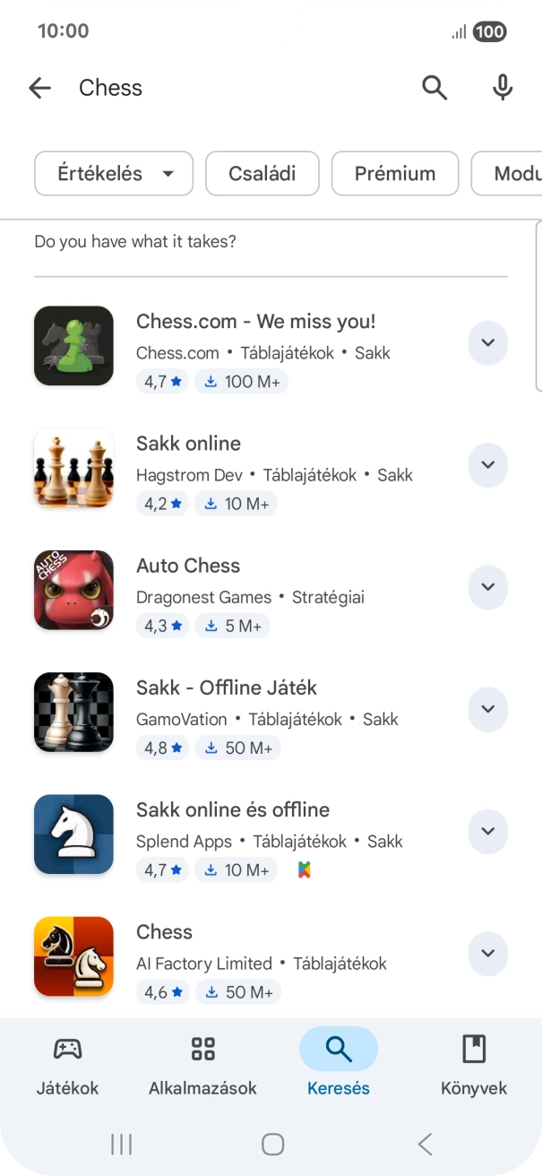 Kattints a kívánt alkalmazásra.