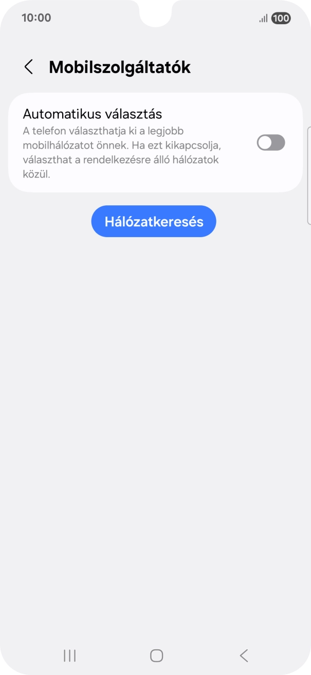Kattints az „Automatikus választás” melletti csúszkára a funkció bekapcsolásához.