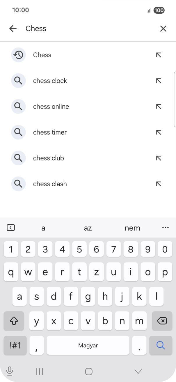 Írd be a keresett alkalmazás nevét vagy kategóriáját, és kattints a keresés ikonra.