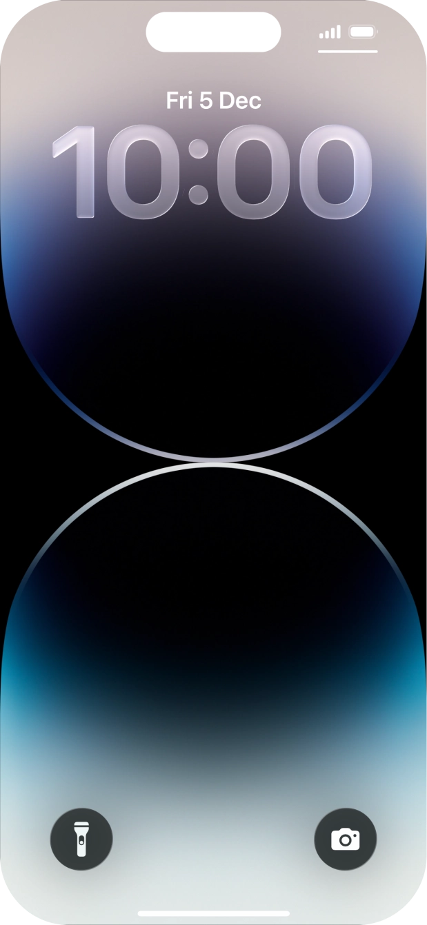 Press and hold anywhere on the lock screen.