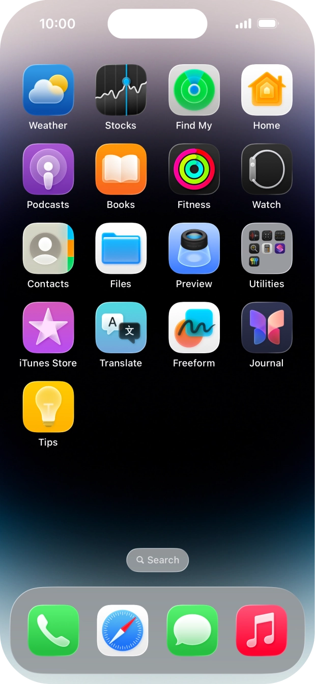 Press and hold anywhere on the home screen. Press and hold anywhere on the home screen.