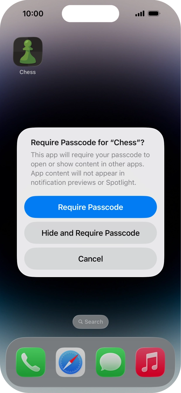 Press Require Passcode.