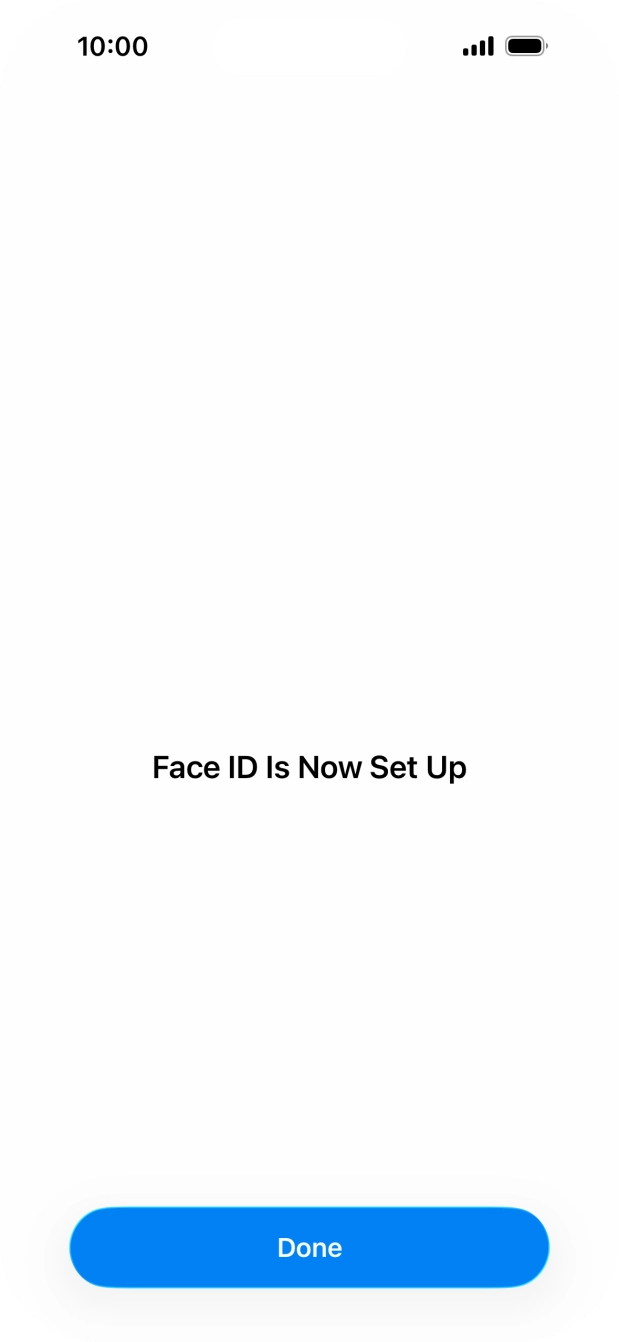 Press Done. If you haven't previously selected a lock code, key in a code of your own choice twice.