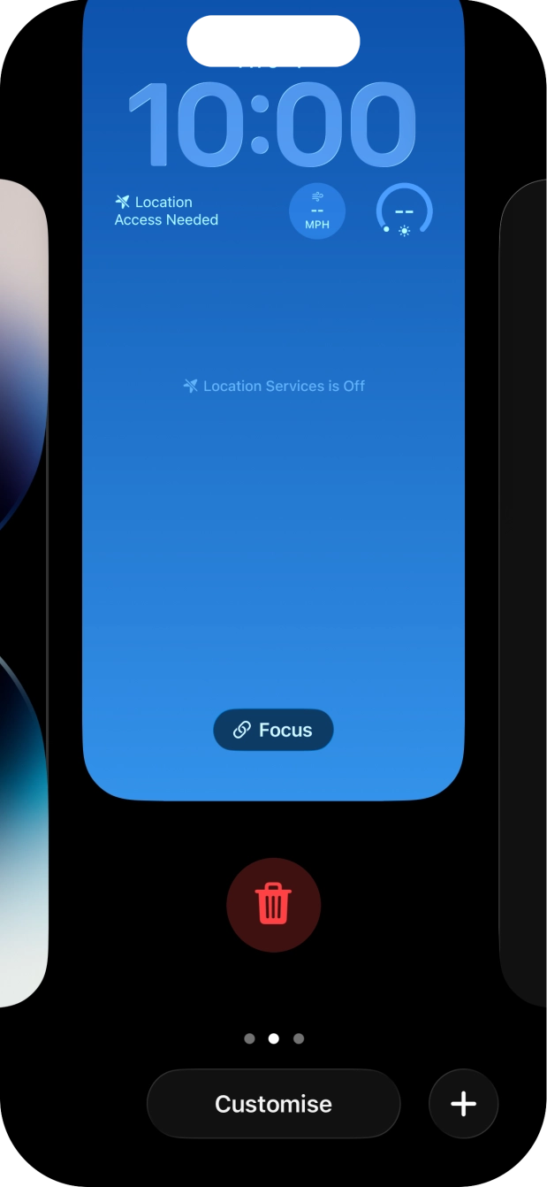 Press the delete icon.