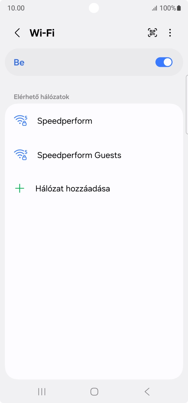 Válaszd ki a kívánt Wi-Fi hálózatot.