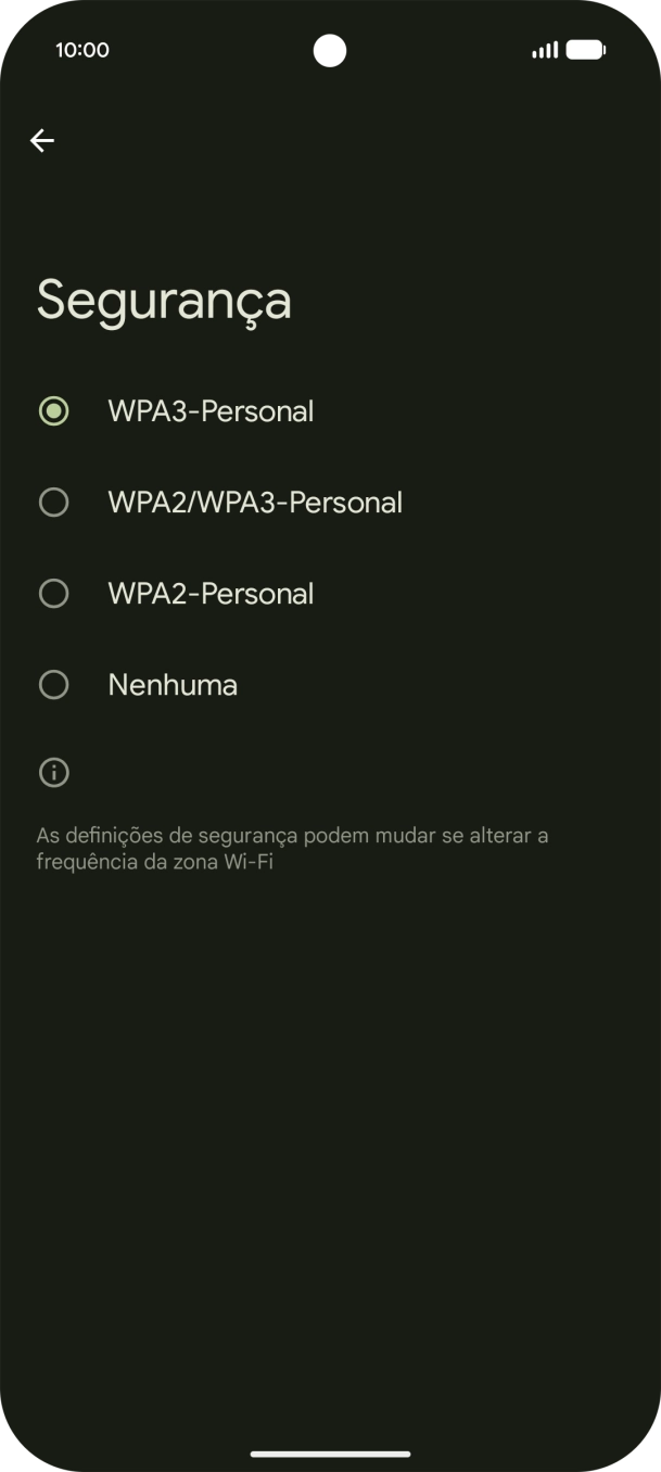 Prima a seta para a esquerda.