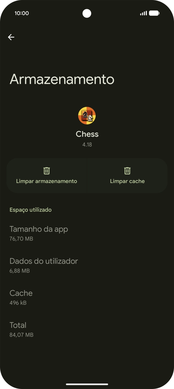 Prima Limpar cache.