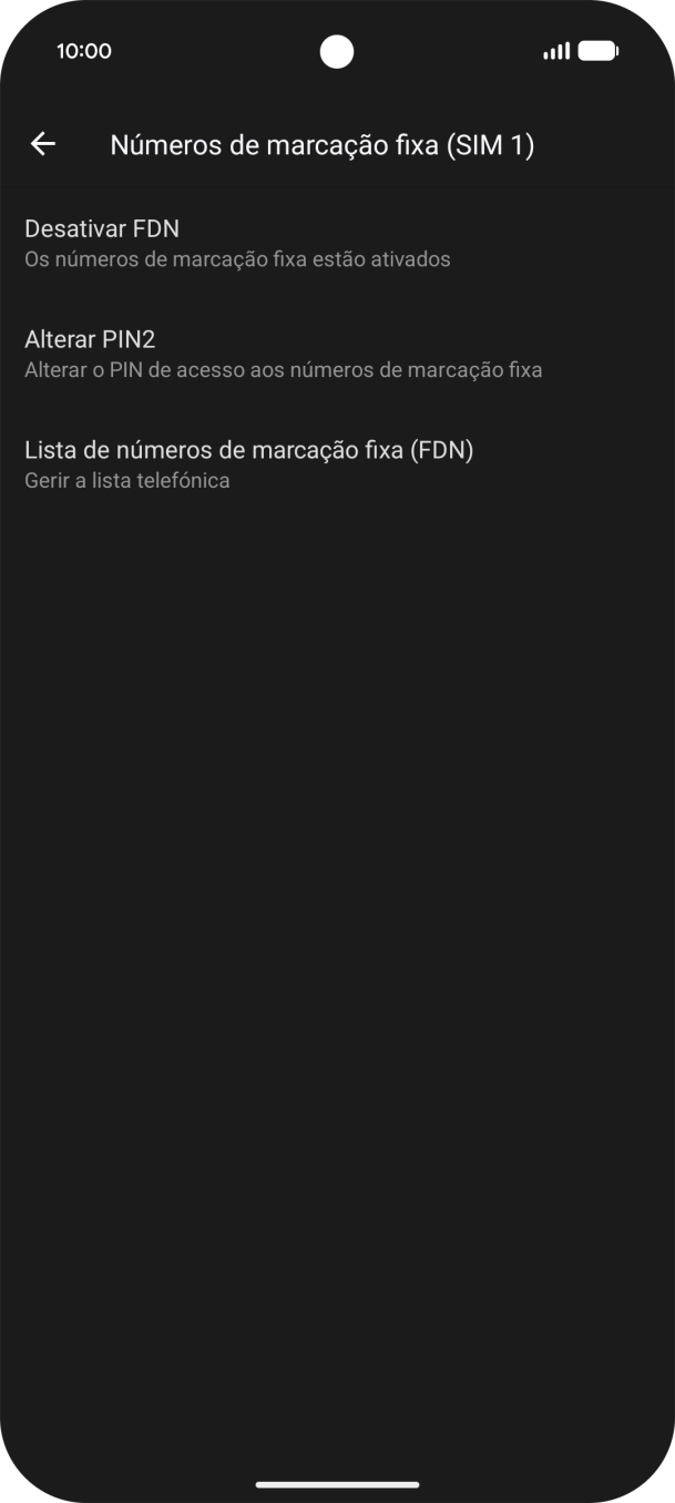 Prima Desativar FDN.