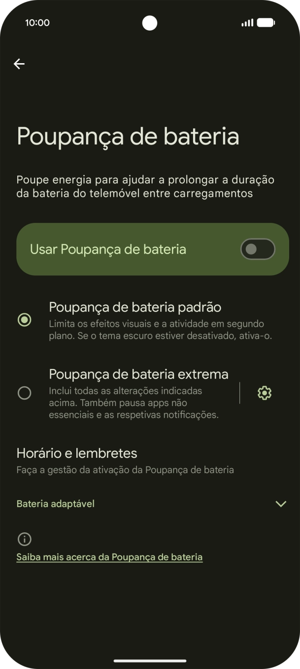 Prima o campo junto à definição pretendida.