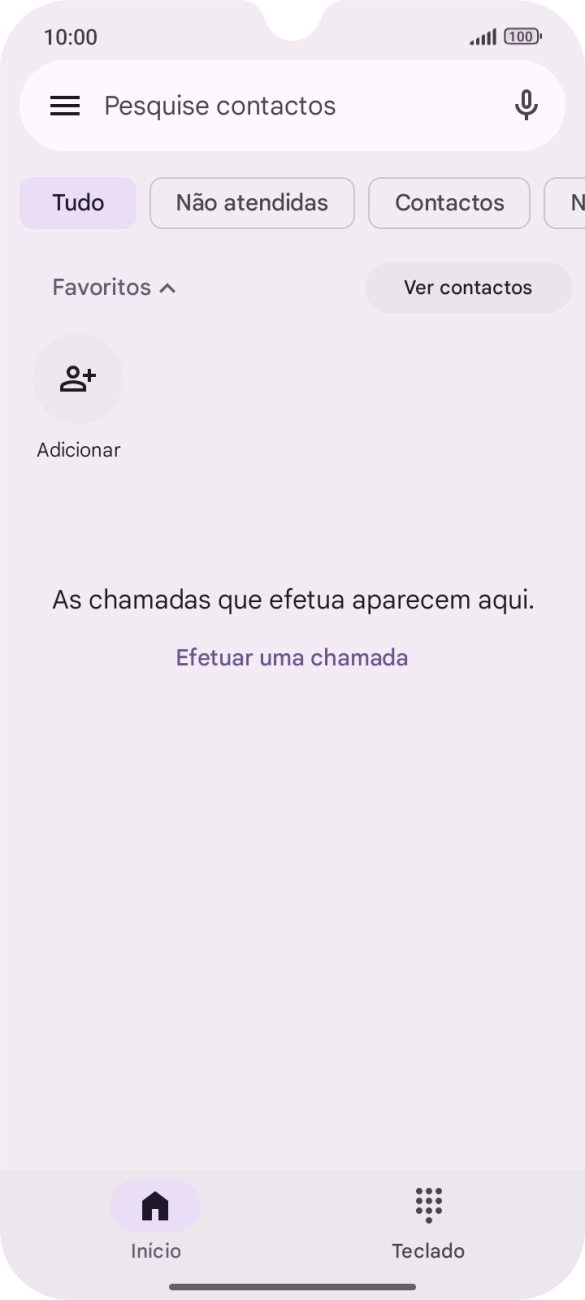 Prima o ícone de menu.