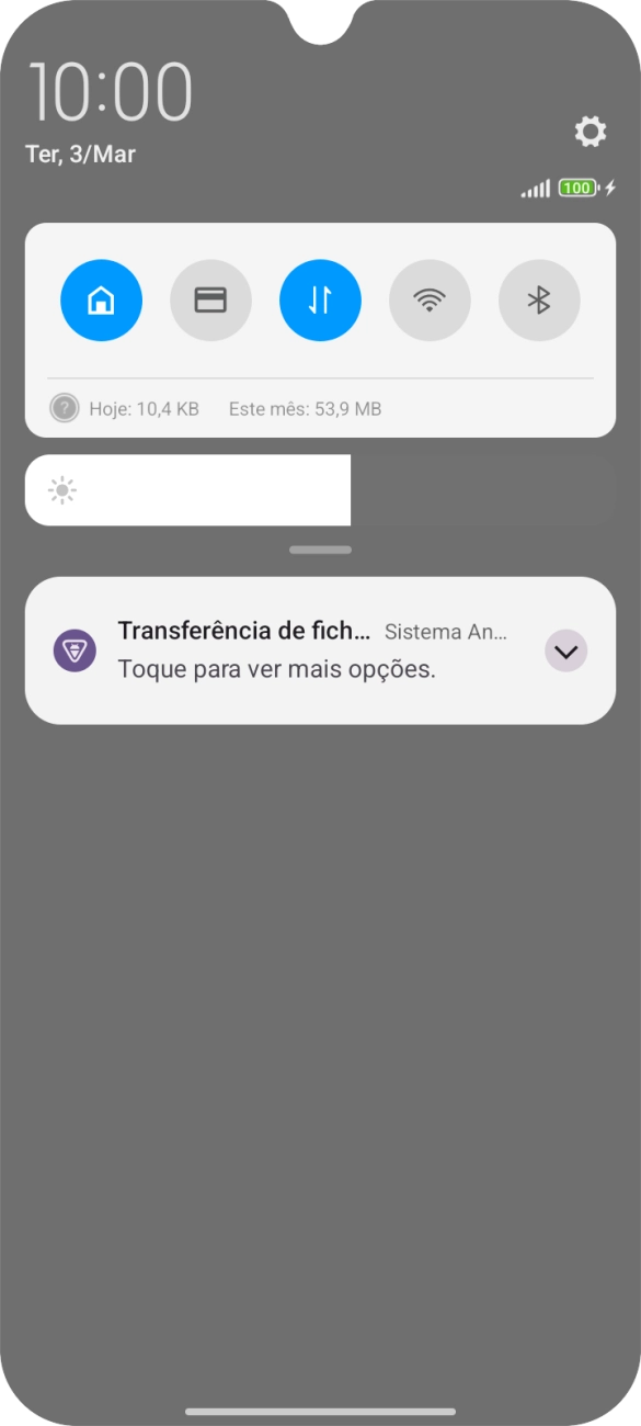Prima Toque para ver mais opções..