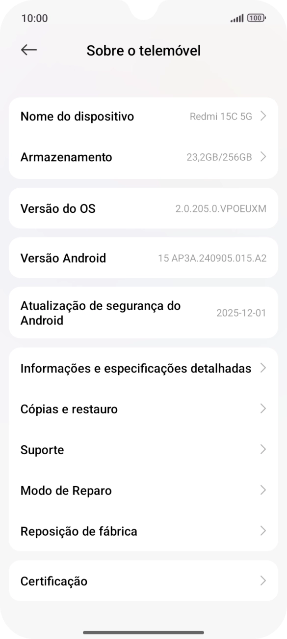Prima Reposição de fábrica.