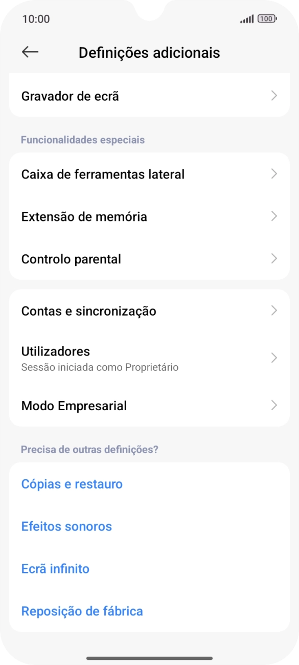 Prima Contas e sincronização.