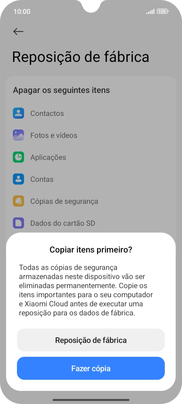 Prima Reposição de fábrica.