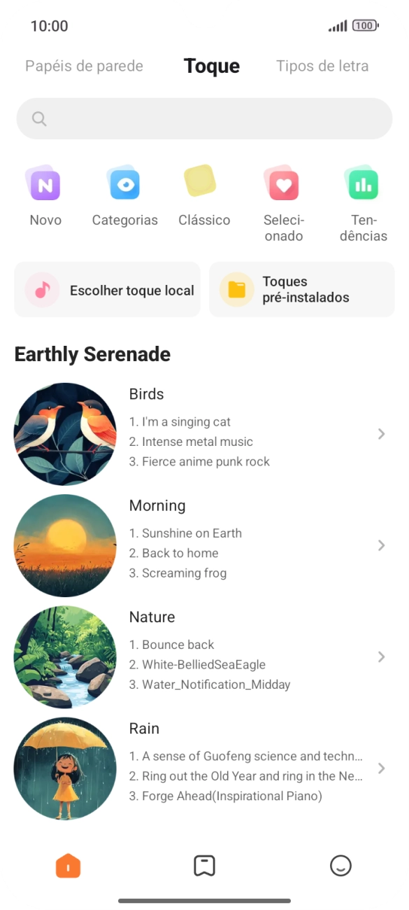 Se pretender escolher um tom de toque diferente do predefinido, prima Escolher toque local e siga as indicações no ecrã para escolher o tom de toque pretendido.