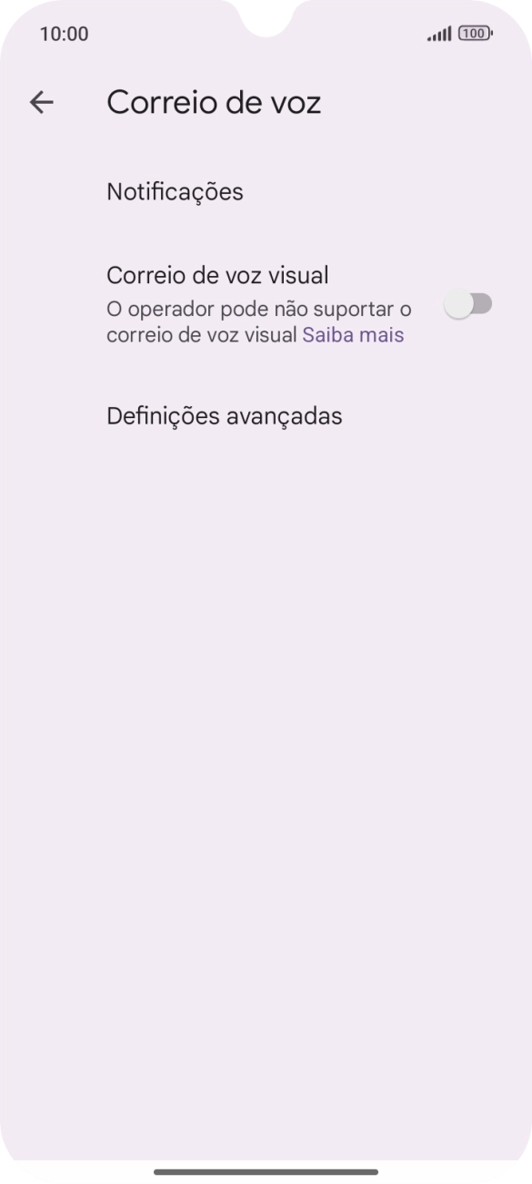 Prima Definições avançadas.