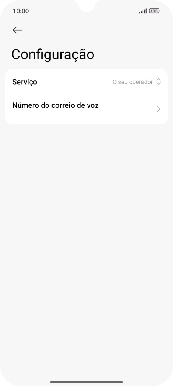 Prima Número do correio de voz.