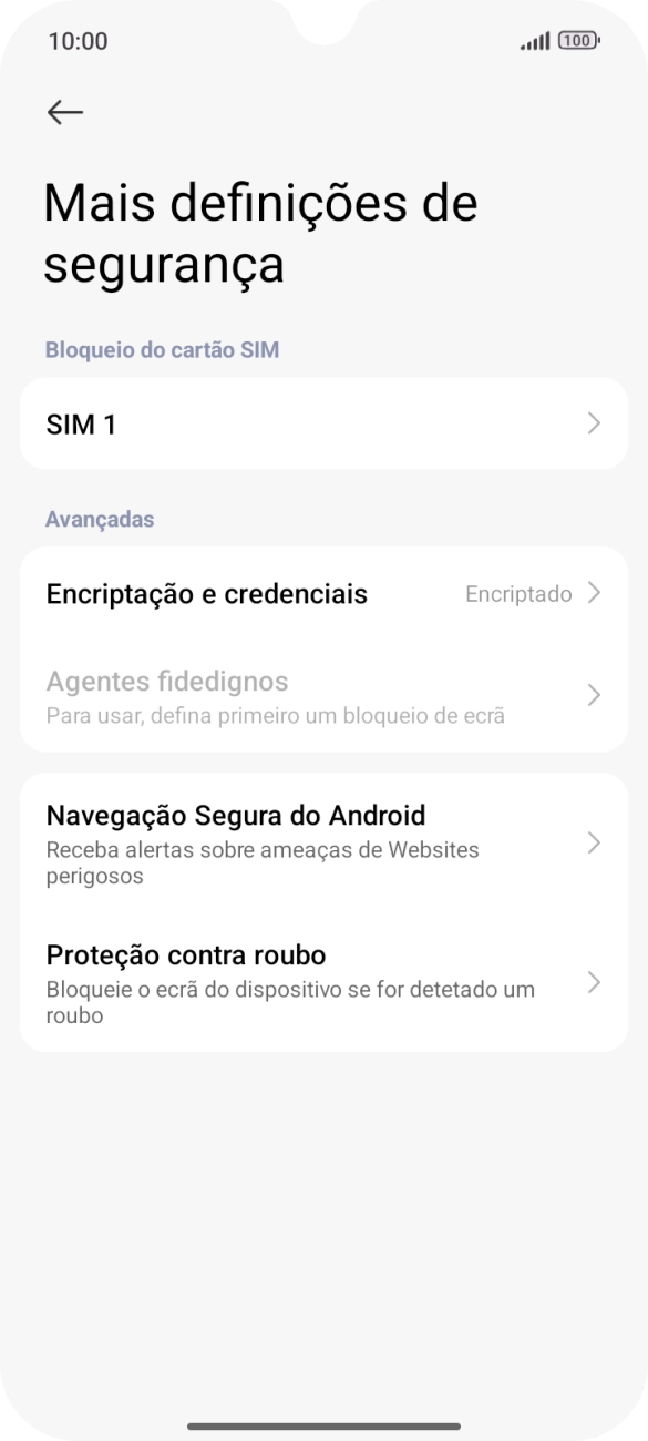 Prima o nome do cartão SIM.