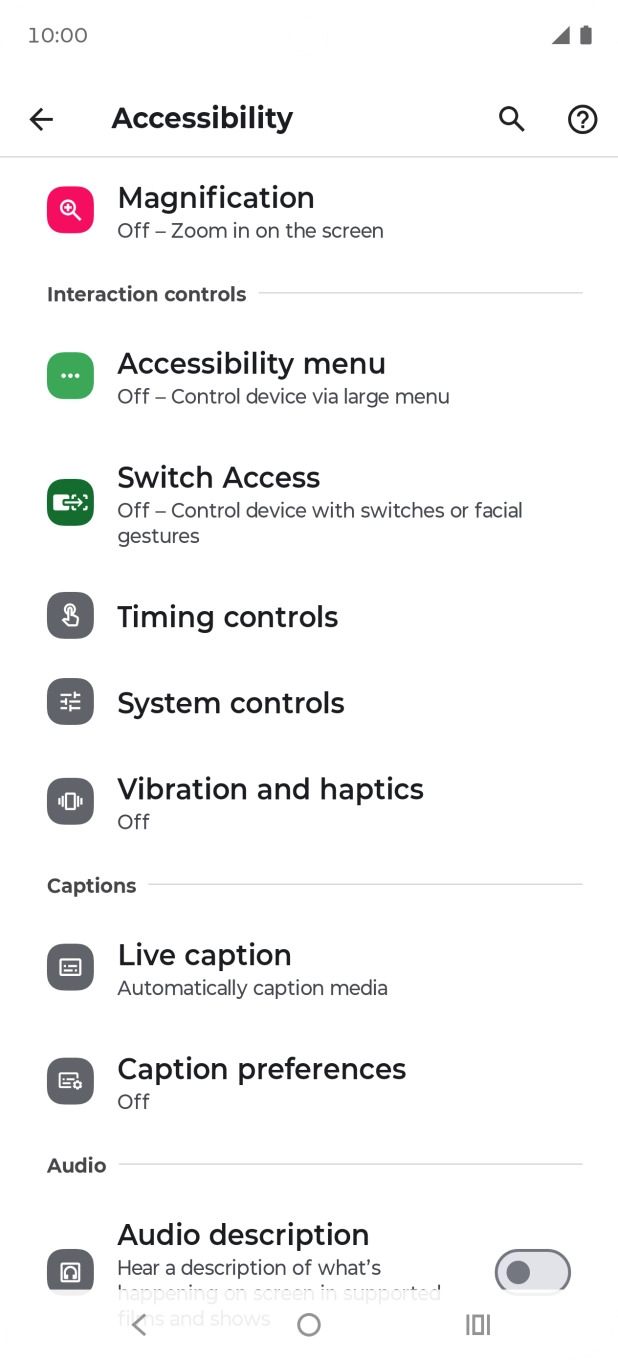 Press the required category below 