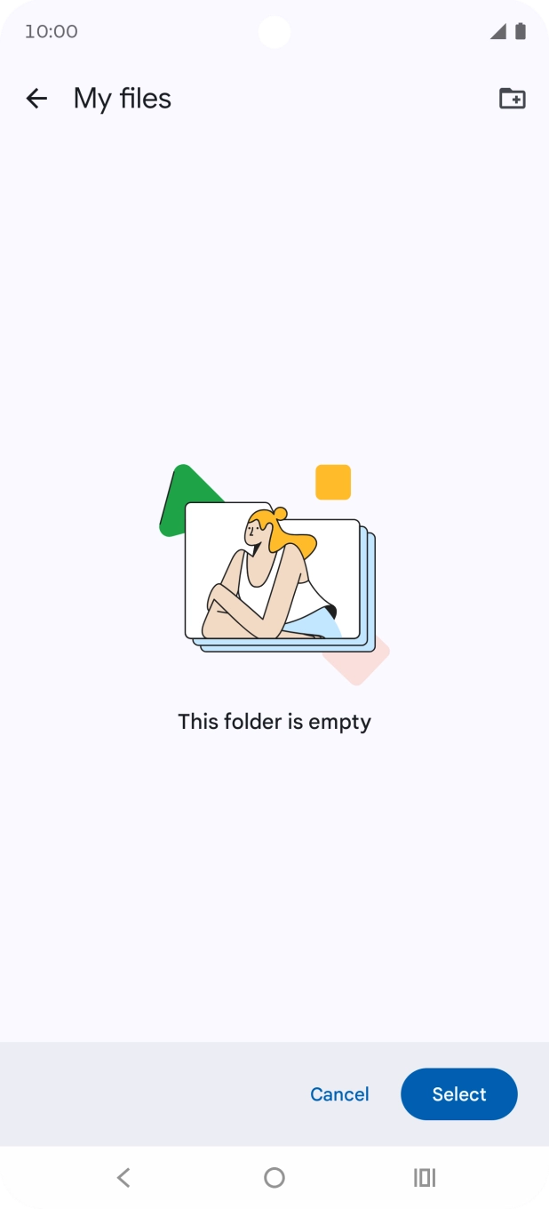 To create a new folder, press the new folder icon and follow the instructions on the screen to create a new folder. To create a new folder, press the new folder icon and follow the instructions on the screen to create a new folder.
