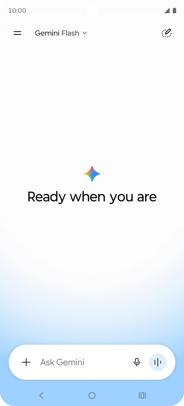 Press the menu icon.