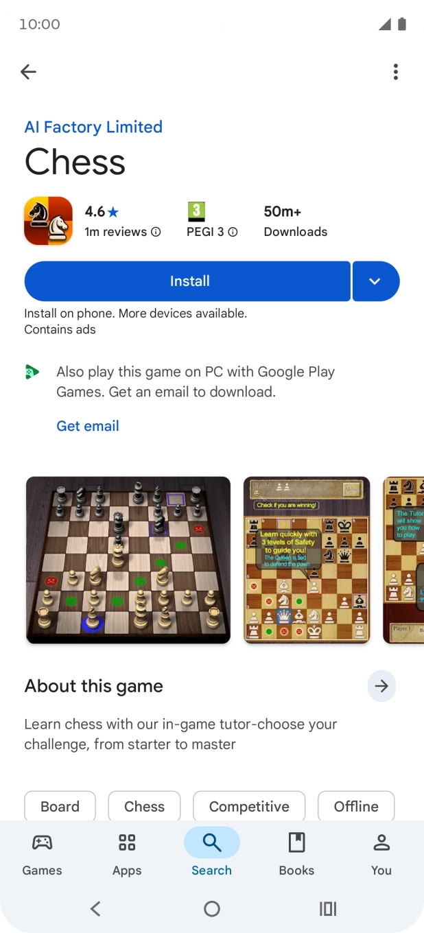 Press Install and follow the instructions on the screen to install the app. Press Install and follow the instructions on the screen to install the app.