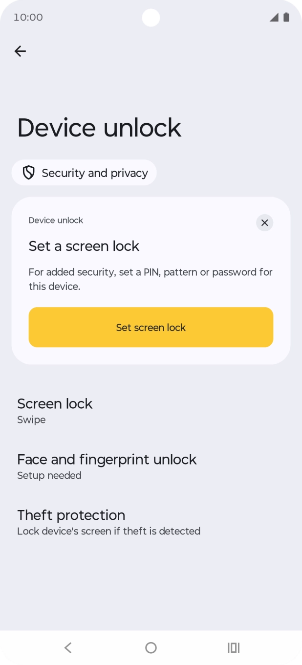 Press Face and fingerprint unlock. Press Face and fingerprint unlock.